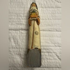 Vintage Silvestri Corp Noah's Ark Wooden Santa Figurine Signed By A. Constanza